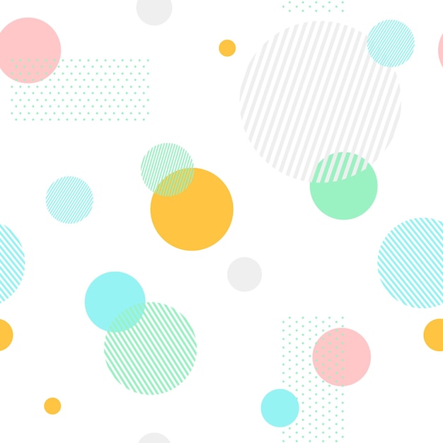 Diseño de patrón de Memphis de colores suaves