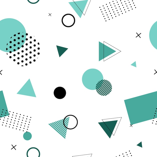 Diseño de patrón de Memphis de colores suaves