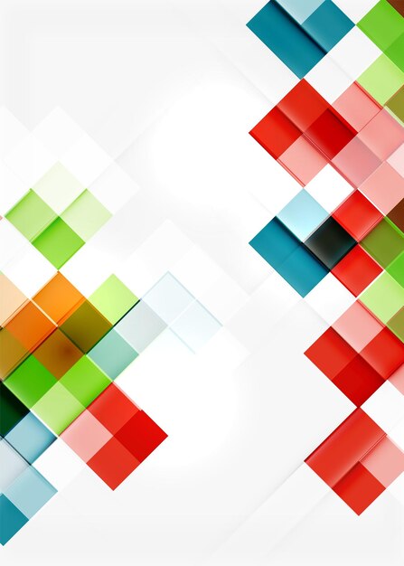 Diseño de patrón de mosaico de forma cuadrada Composición moderna universal
