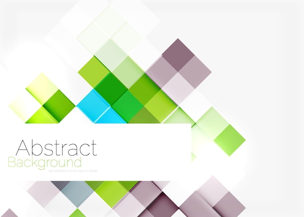 Diseño de patrón de mosaico de forma cuadrada Composición moderna universal