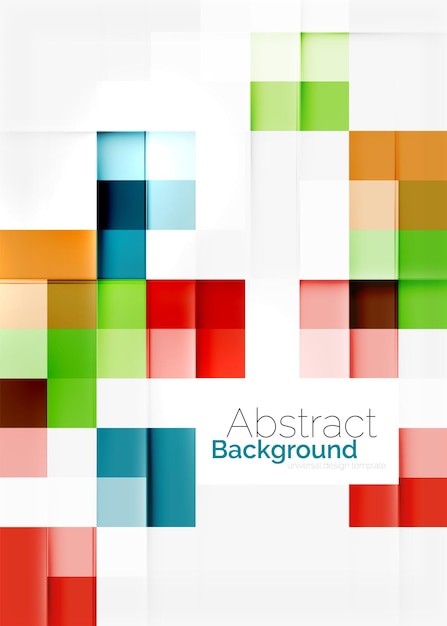Diseño de patrón de mosaico de forma cuadrada Composición moderna universal