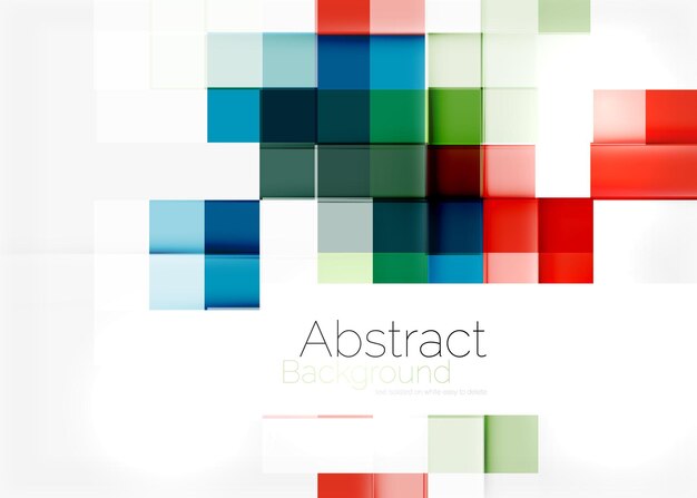 Diseño de patrón de mosaico de forma cuadrada Composición moderna universal