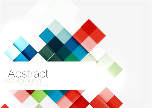 Diseño de patrón de mosaico de forma cuadrada Composición moderna universal