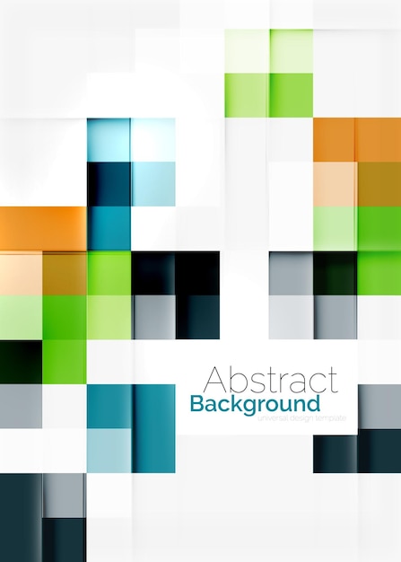 Diseño de patrón de mosaico de forma cuadrada Composición moderna universal