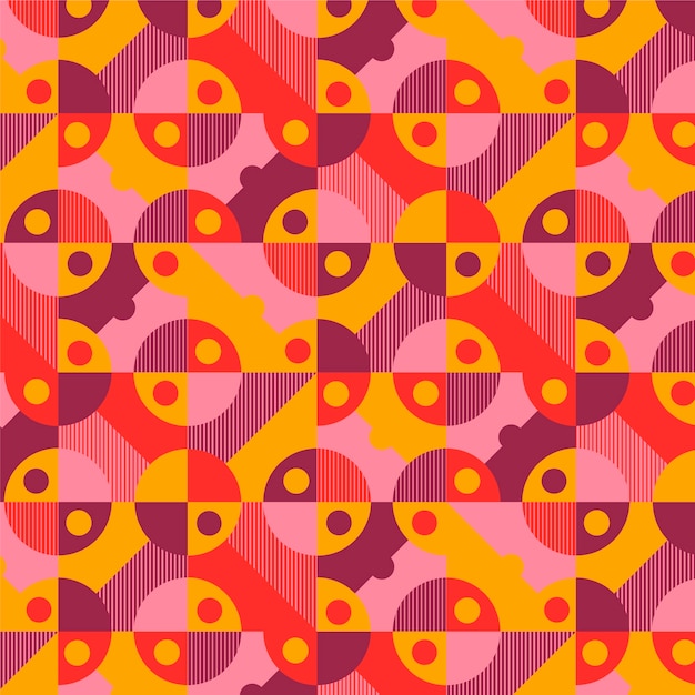 Diseño de patrón de mosaico geométrico plano