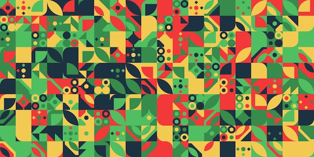 Diseño de patrón de mosaico geométrico plano