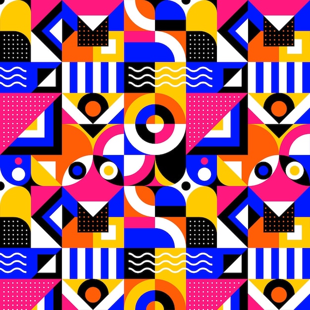 Diseño de patrón de mosaico plano