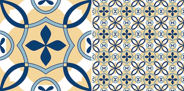 Diseño de patrón de mosaico transparente decorativo floral