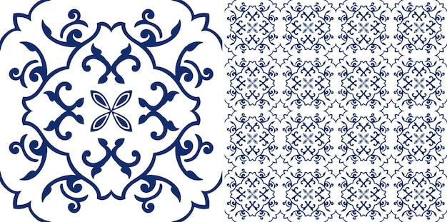 Diseño de patrón de mosaico transparente decorativo floral