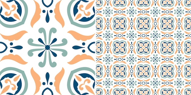 Diseño de patrón de mosaico transparente decorativo floral