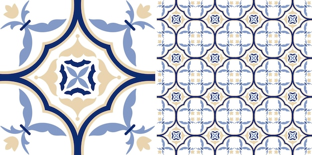 Diseño de patrón de mosaico transparente decorativo floral