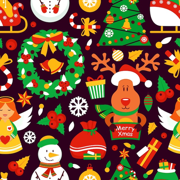 Diseño de patrón navideño