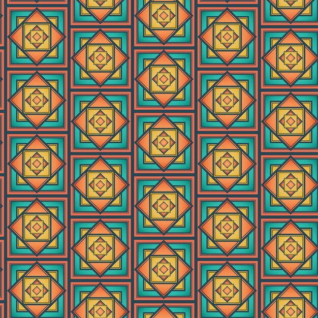 Diseño de patrón de nostalgia geométrica abstracta