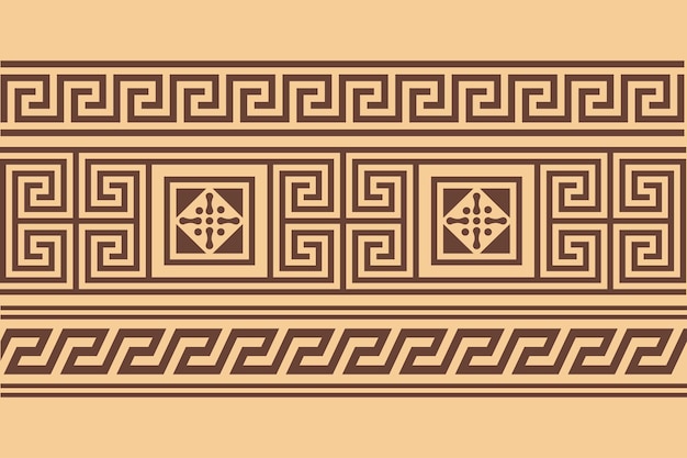 Diseño de patrón de ornamento griego antiguo vector gratuito