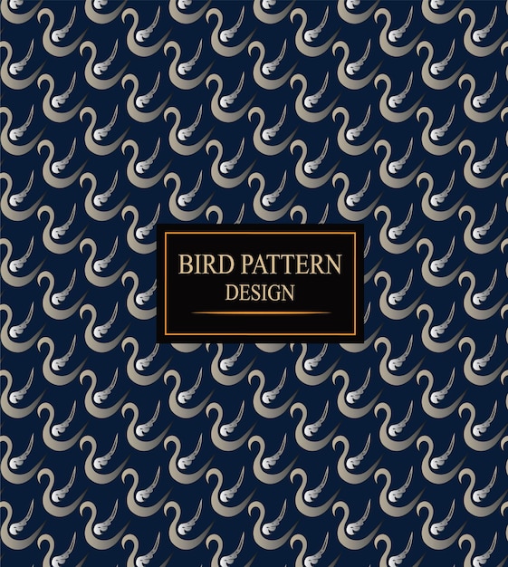 Diseño de patrón de pájaros de vector libre Diseño de patrón de pájaro de fondo azul