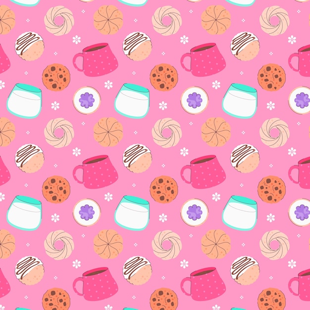 Diseño de patrón de panadería plana