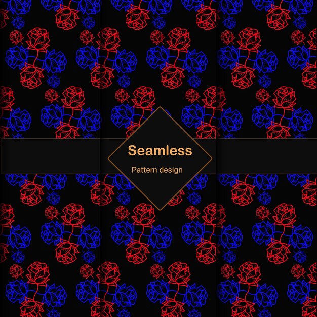 Diseño de patrón Patrón floral transparente de vector libre