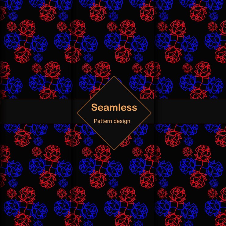 Diseño de patrón Patrón floral transparente de vector libre