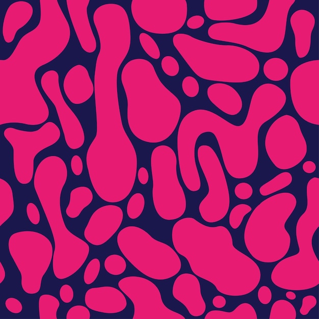 Diseño de patrón de piel sin costuras de vaca Fondo abstracto largo con manchas repetidas dibujadas a mano