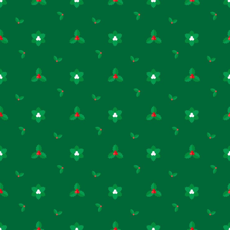 Diseño de patrón plano para la celebración de la temporada de Navidad