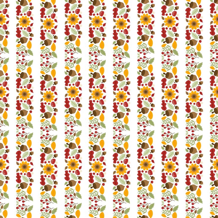 Diseño de patrón plano para la celebración de la temporada de otoño