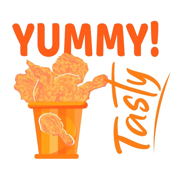 Diseño de patrón de pollo frito de comida