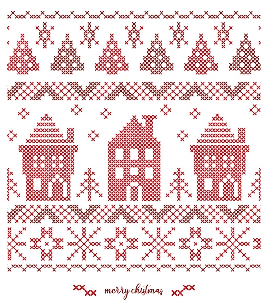 Diseño de patrón de punto de Navidad