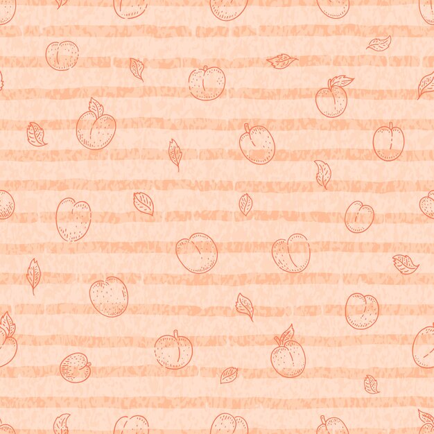 Diseño de patrón de rayas de color melocotón Fuzz 2024 año de moda paleta de fondo sin costuras Peach fuzz primavera verano patrón de moda con frutas abstractas y líneas grunge color sin costuras tela japonesa 2024