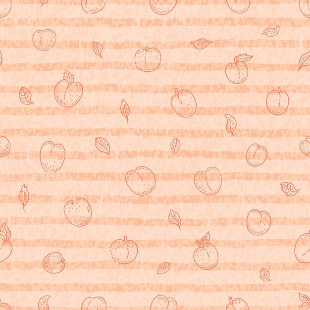 Vector diseño de patrón de rayas de color melocotón fuzz 2024 año de moda paleta de fondo sin costuras peach fuzz primavera verano patrón de moda con frutas abstractas y líneas grunge color sin costuras tela japonesa 2024