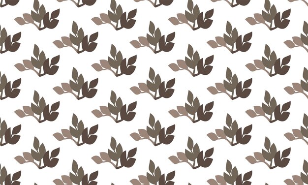 Diseño de patrón repetido floral hojas flor diseño de vector de patrones sin fisuras