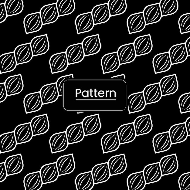diseño de patrón repetido de fondo blanco y negro