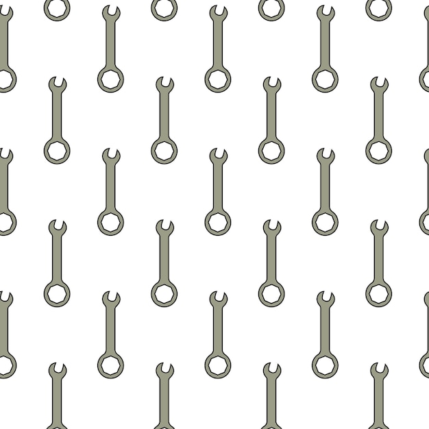 diseño de patrón repetido de llave vectorial diseño de fondo sin costuras