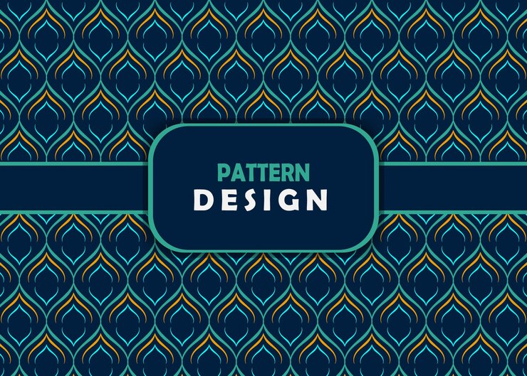 Diseño de patrón retro con forma orgánica patrón moderno