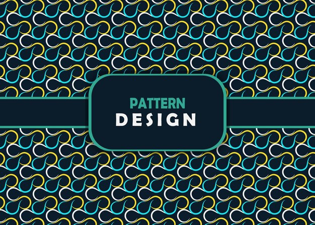 Diseño de patrón retro con forma orgánica patrón moderno