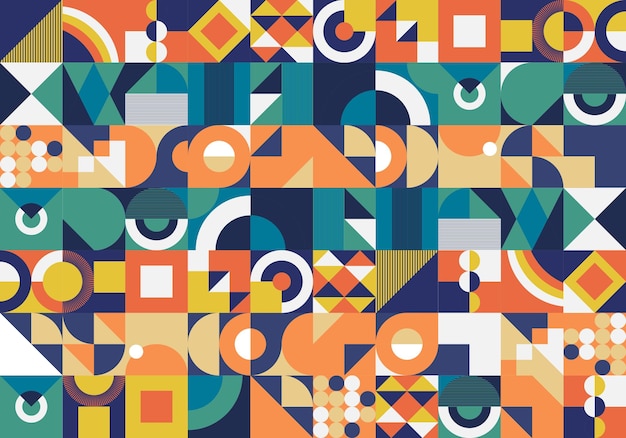 diseño de patrón retro geométrico