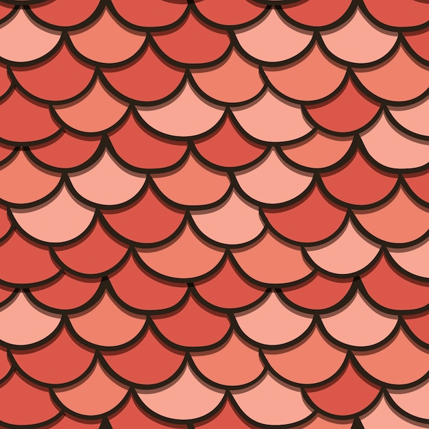 Diseño de patrón de teja dibujado a mano
