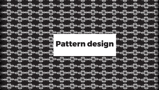 Diseño de patrón de tela en color blanco y negro Diseño de patrón de tela único