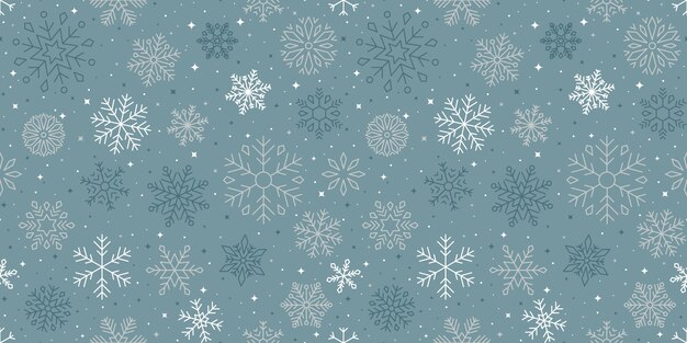 Diseño de patrón de temporada de invierno de copos de nieve