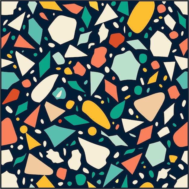 Diseño de patrón de terrazo colorido