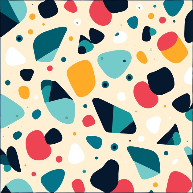 Diseño de patrón de terrazo colorido