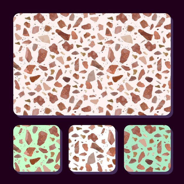 Diseño de patrón de terrazo colorido