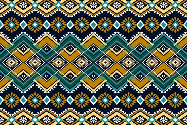 Vector diseño de patrón de tradición y oriental asiática étnica geométrica perfecta para textura y bachground. decoración de patrones de seda y tela para alfombras, ropa, vacaciones de navidad.