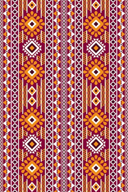 Diseño de patrón de tradición y oriental asiática étnica geométrica perfecta para textura y fondo. Decoración con patrones de seda y tela para alfombras, ropa, envoltorios y papel tapiz.