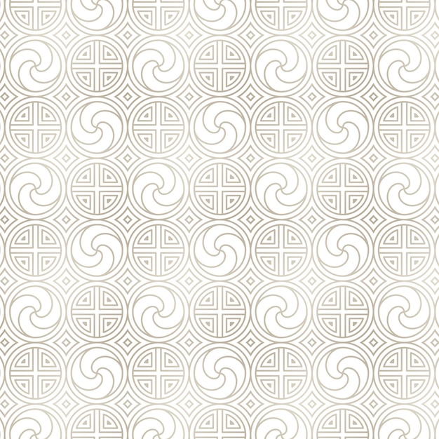 Diseño de patrón tradicional coreano de color de gradación beige.