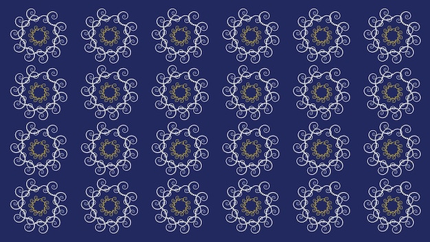 Diseño de patrón de vector de marco de círculo floral