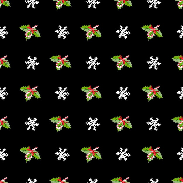 Un diseño de patrón vectorial sin costuras en la noche silenciosa de Navidad