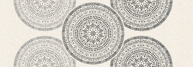 Vector diseño de patrón vintage de forma de mandala con fondo