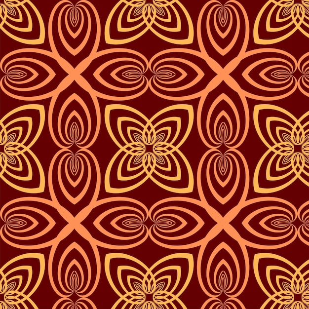 Diseño de patrones abstractos florales sin costura de baile de flor simétrico