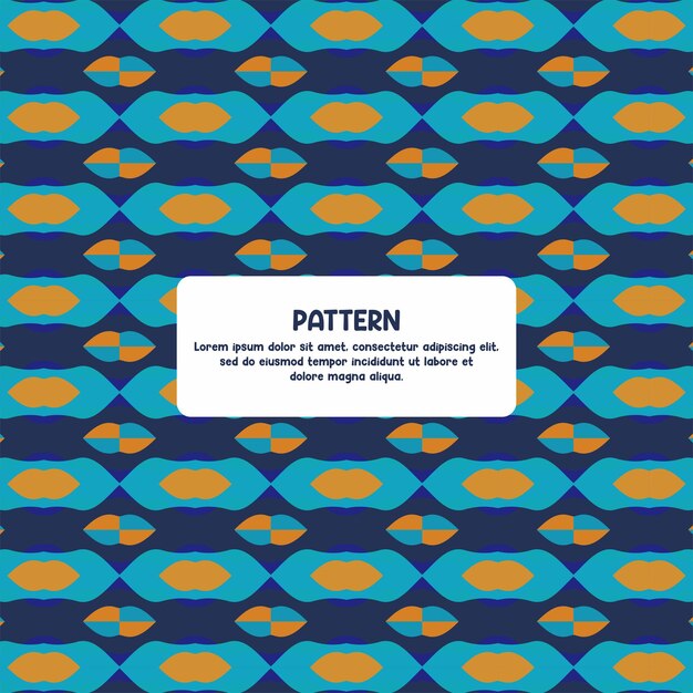 Diseño de patrones abstractos geométricos en colores azul y naranja