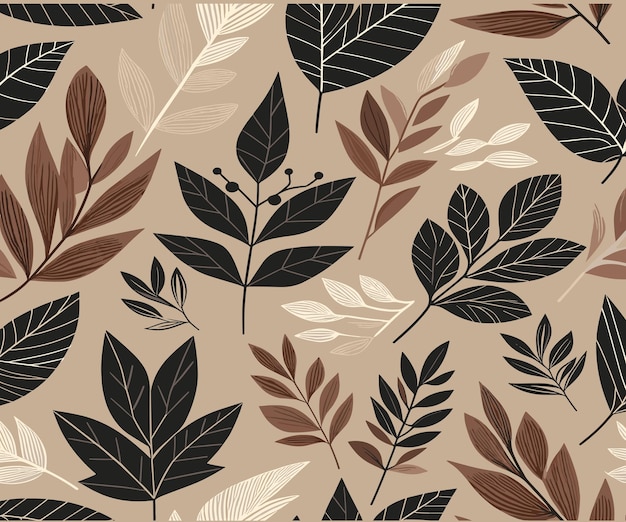Diseño de patrones abstractos de hojas